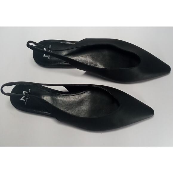 Marc Fisher Black Leather Flats size 9 1/2 M - Picture 4 of 6